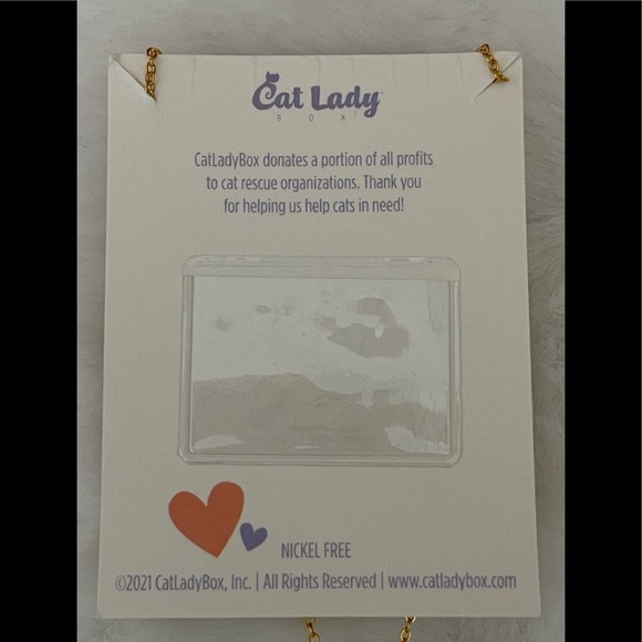 Meow 😻 Trifecta of Cat Lady Items Necklace, Ring and Small Pink Bag - Picture 3 of 11